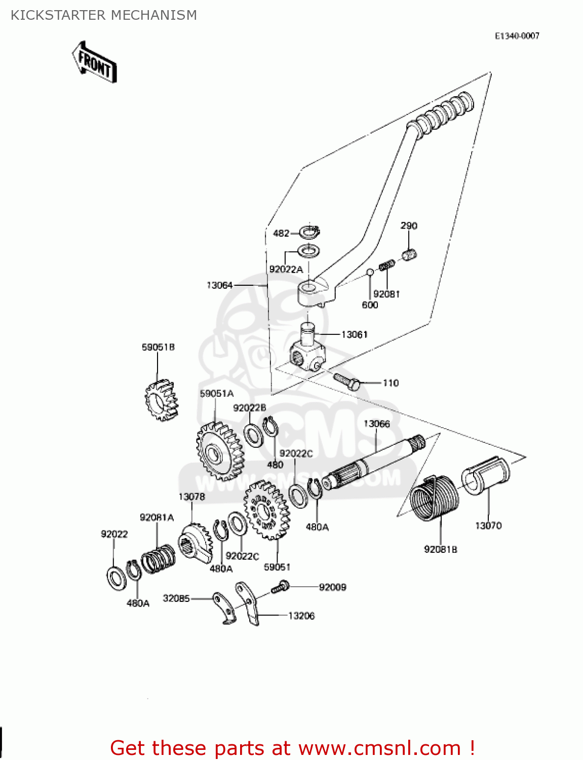 KICKSTARTER MECHANISM AR80A1 1982 USA