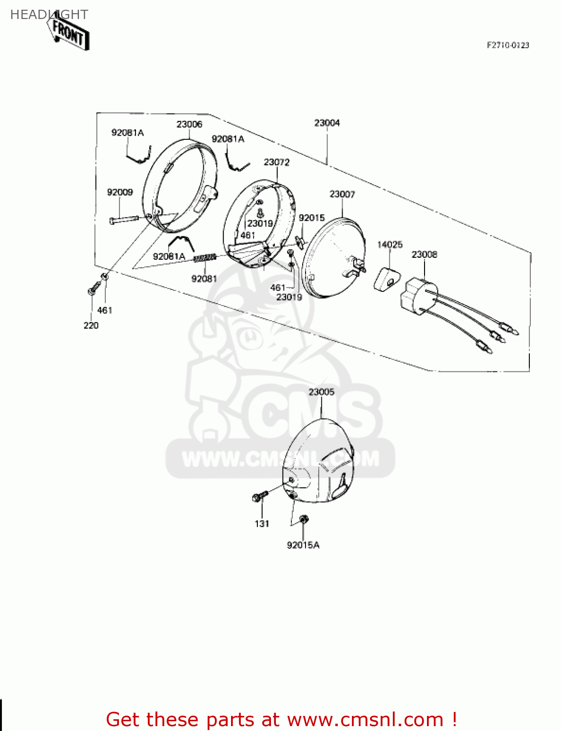 HEADLIGHT AR80A1 1982 USA