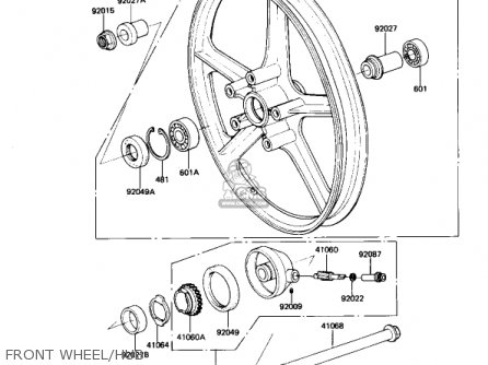 FRONT WHEEL/HUB - AR80A1 1982 USA