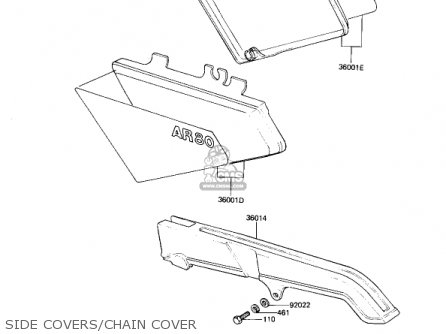 SIDE COVERS/CHAIN COVER - AR80A1 1982 USA