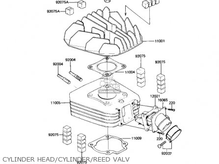 CYLINDER HEAD/CYLINDER/REED VALV - AR80A1 1982 USA