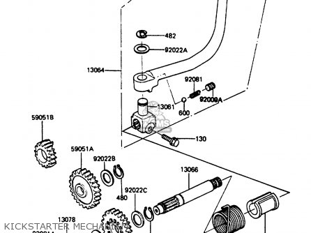 KICKSTARTER MECHANISM - AR80C2 1984 USA / MPH
