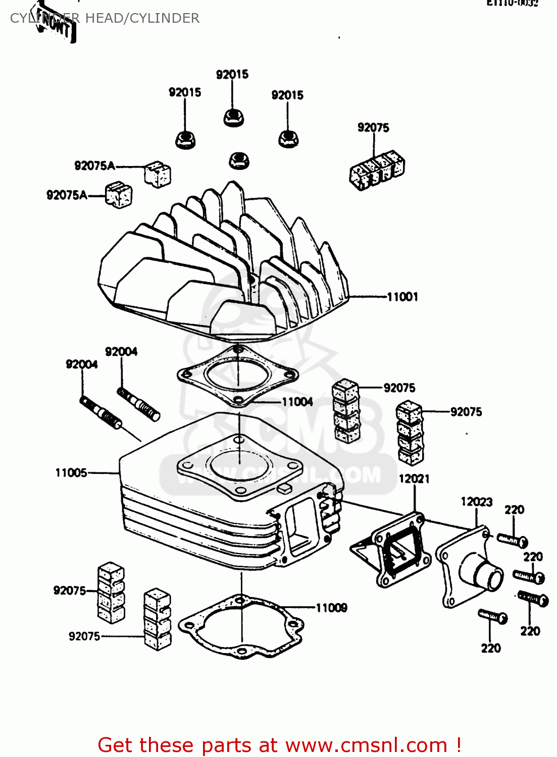 CYLINDER HEAD/CYLINDER AR80C3 1985 USA / MPH