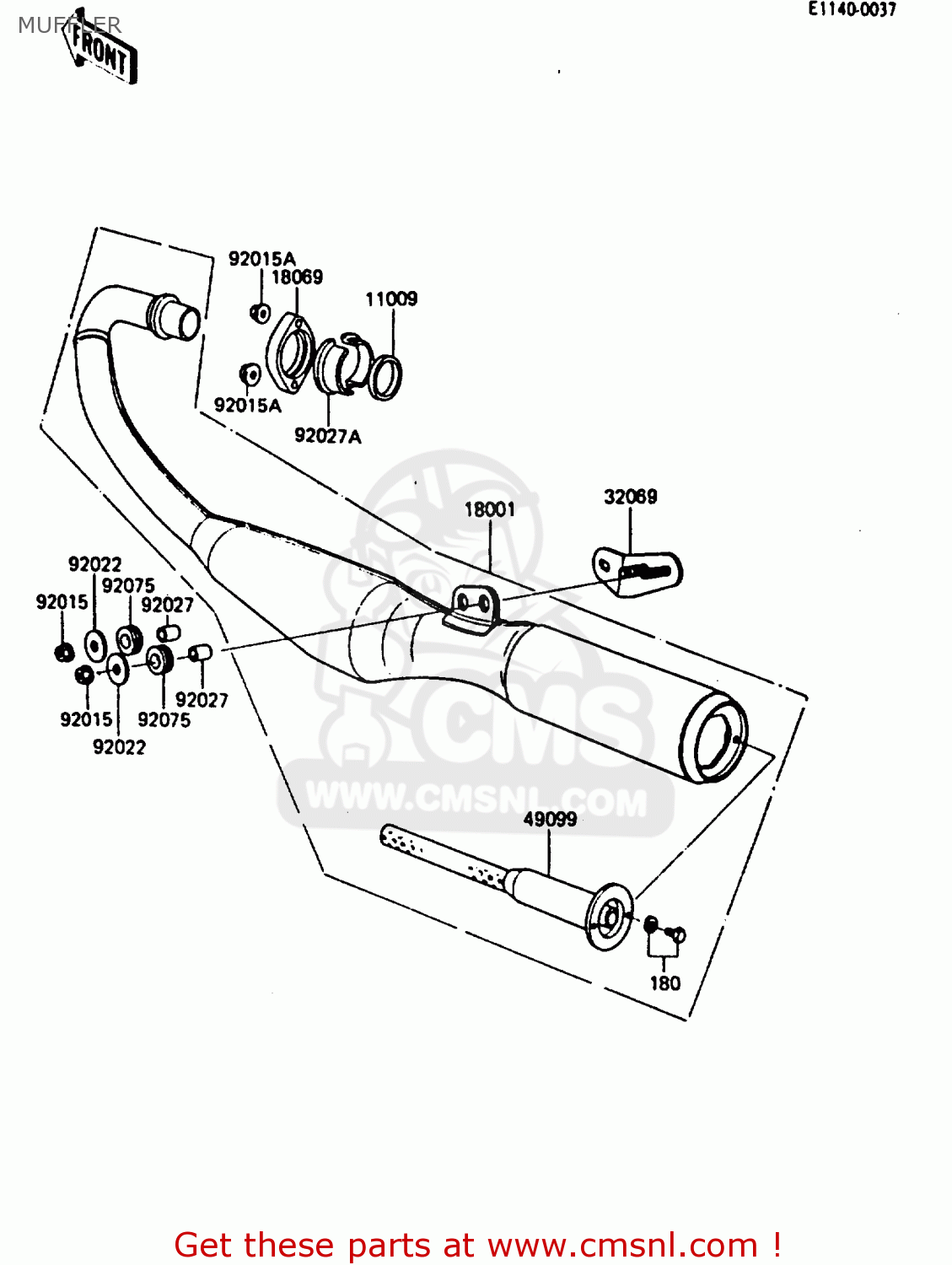 MUFFLER AR80C3 1985 USA / MPH