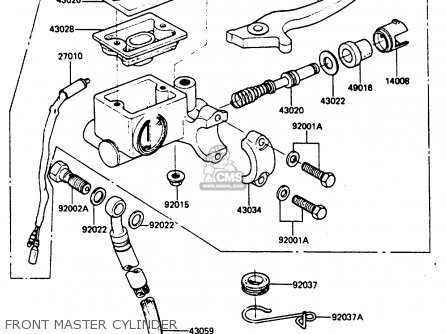 FRONT MASTER CYLINDER - AR80C3 1985 USA / MPH