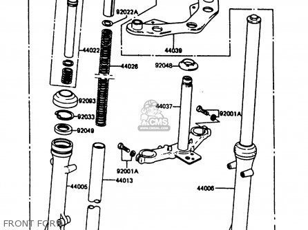 FRONT FORK - AR80C3 1985 USA / MPH