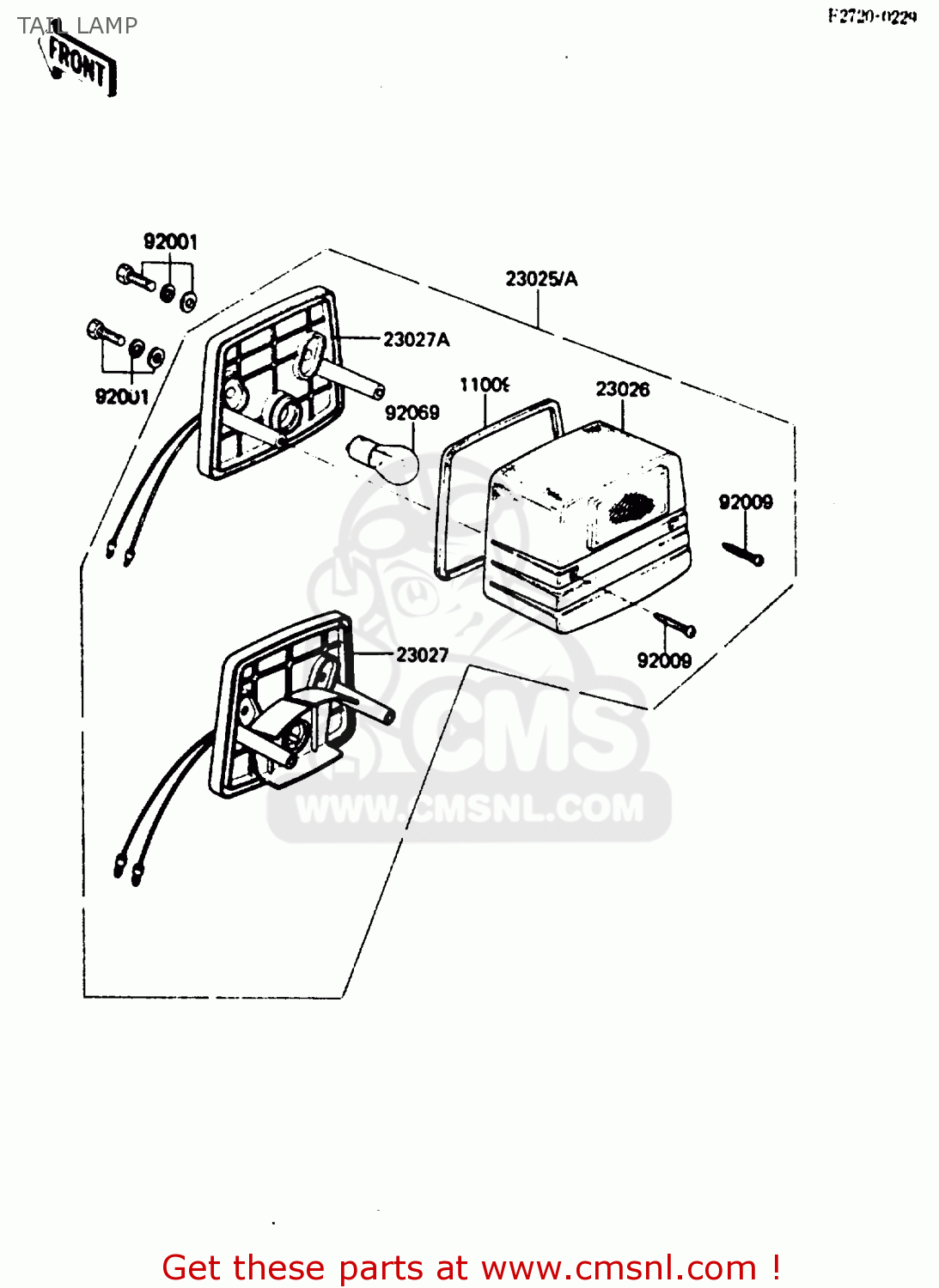 TAIL LAMP AR80C4 1986 USA / MPH