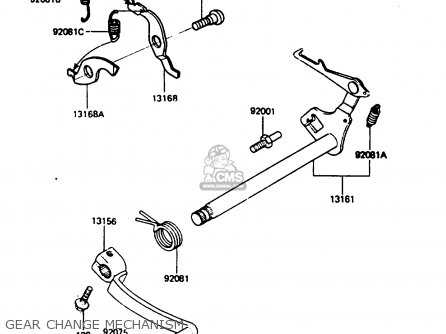 GEAR CHANGE MECHANISM - AR80C4 1986 USA / MPH