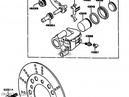FRONT CALIPER - AR80C4 1986 USA / MPH