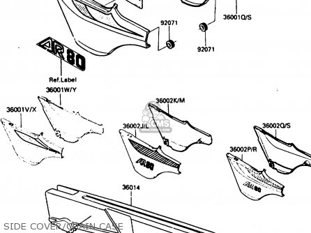 SIDE COVER/CHAIN CASE - AR80C4 1986 USA / MPH