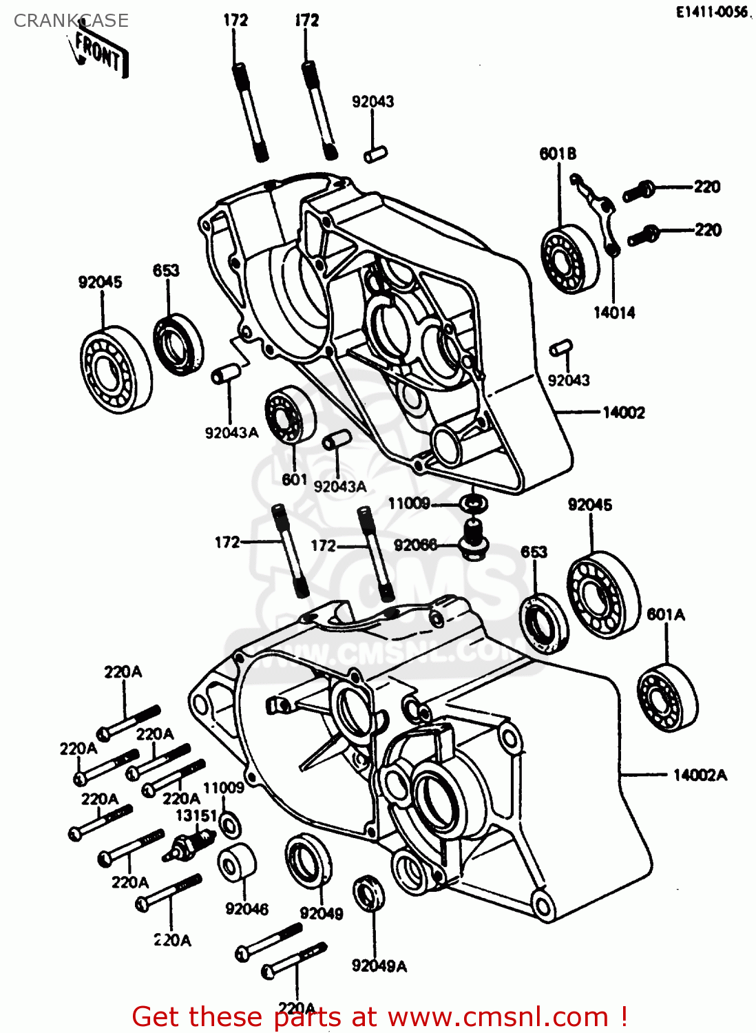 CRANKCASE AR80C5 1987 USA / MPH