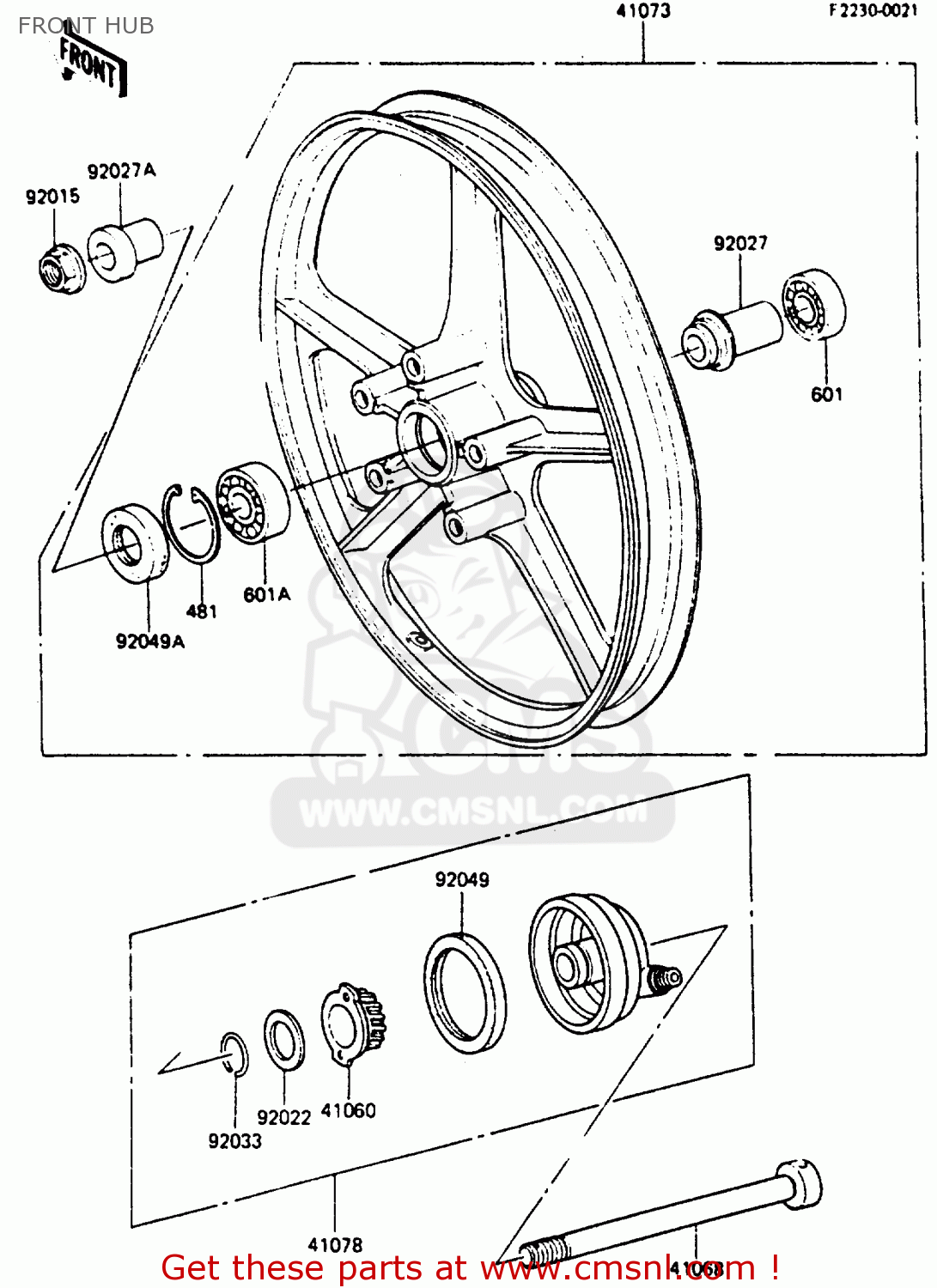 FRONT HUB AR80C5 1987 USA / MPH