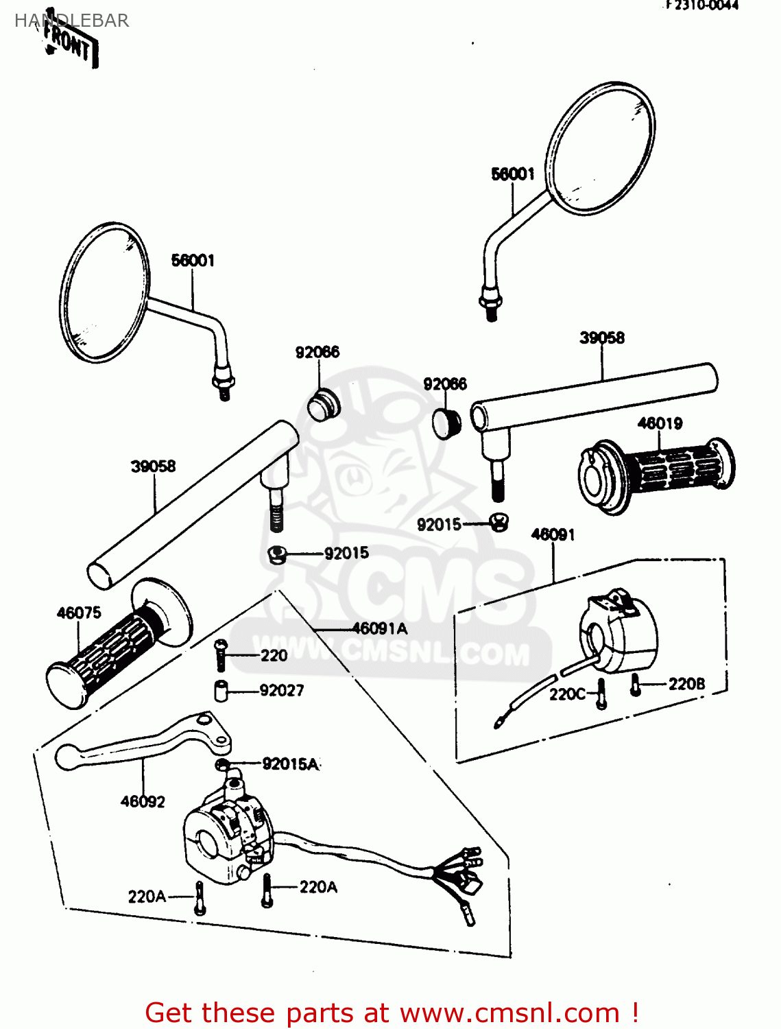 HANDLEBAR AR80C5 1987 USA / MPH