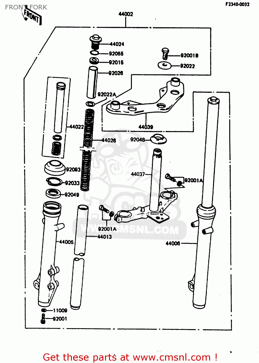 FRONT FORK AR80C5 1987 USA / MPH