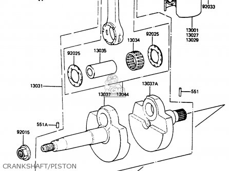 CRANKSHAFT/PISTON - AR80C5 1987 USA / MPH