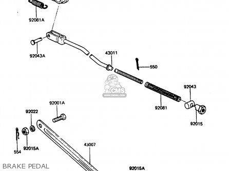 BRAKE PEDAL - AR80C5 1987 USA / MPH