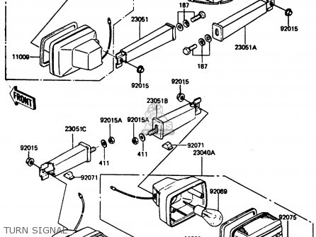 Kawasaki AR80C5 1987 USA / MPH parts lists and schematics