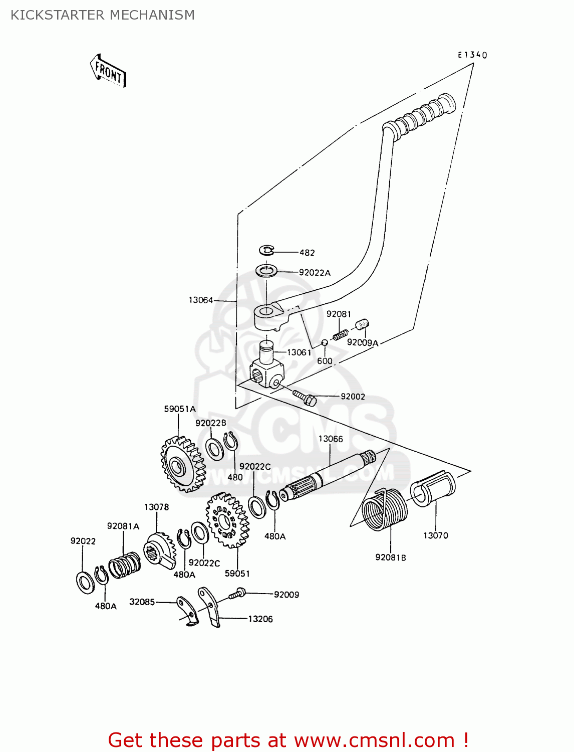 KICKSTARTER MECHANISM AR80C6 1988 UNITED KINGDOM