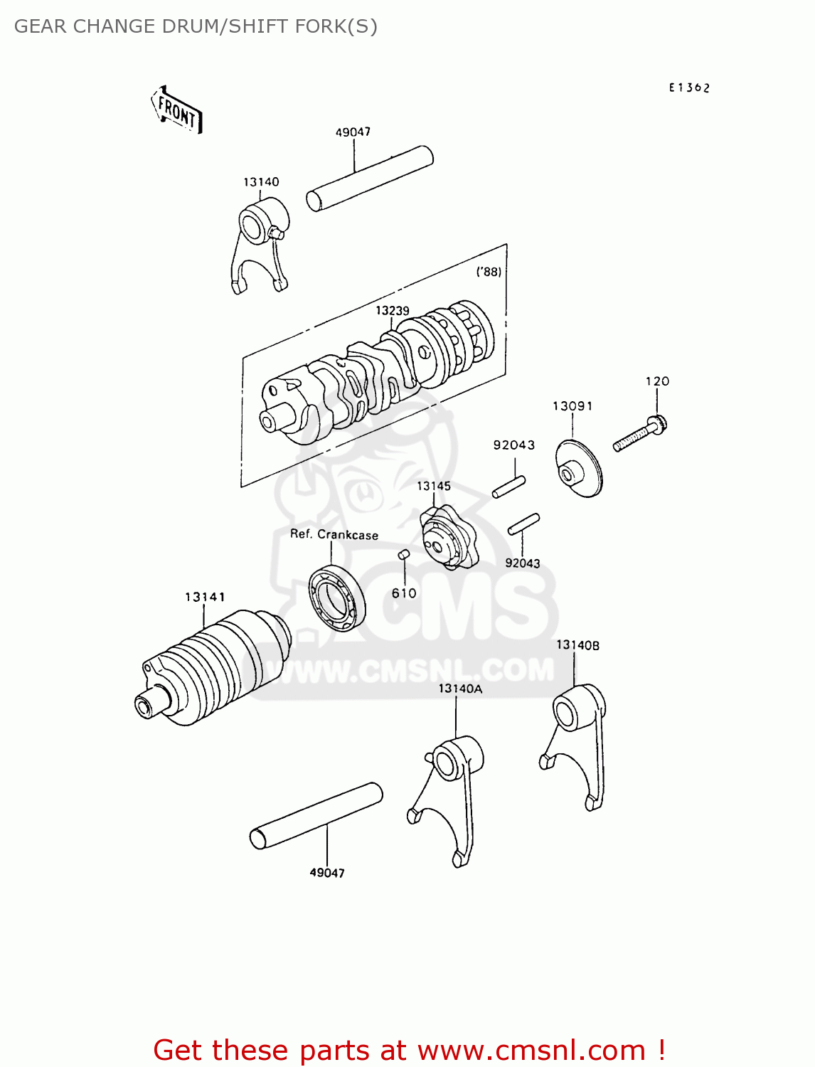 GEAR CHANGE DRUM/SHIFT FORK(S) AR80C6 1988 UNITED KINGDOM