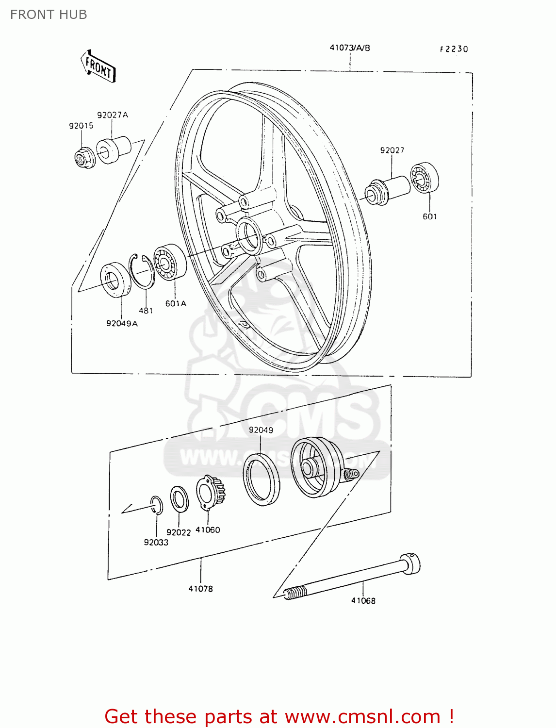 FRONT HUB AR80C6 1988 UNITED KINGDOM
