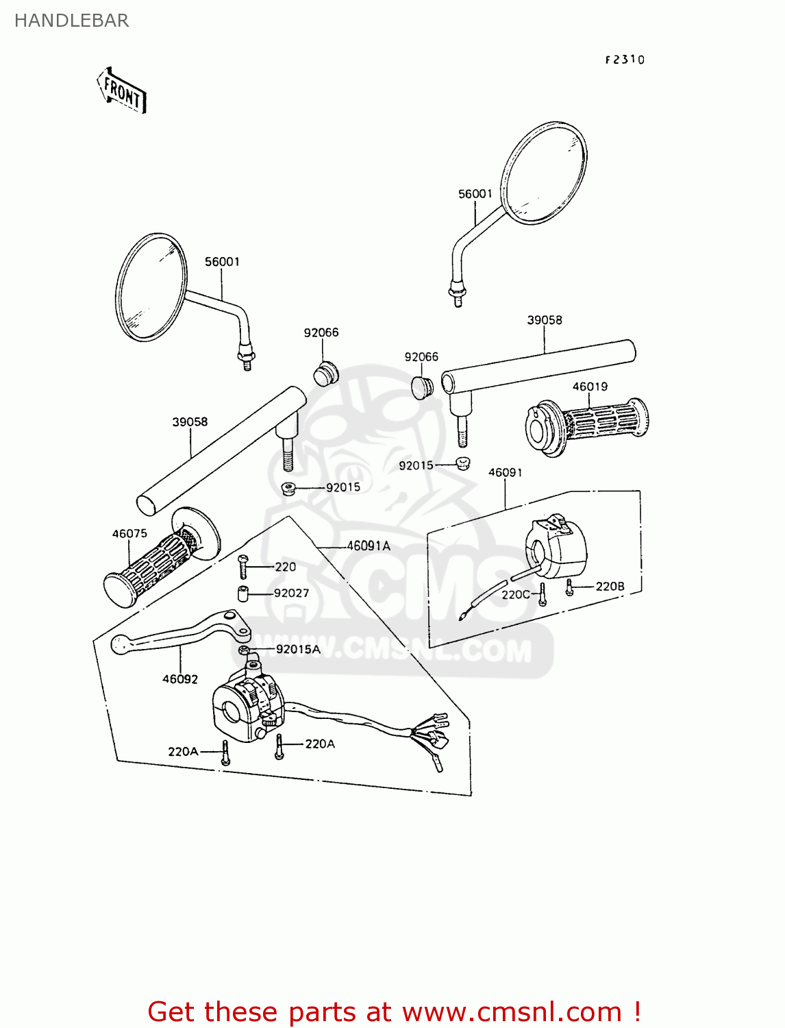 HANDLEBAR AR80C6 1988 UNITED KINGDOM