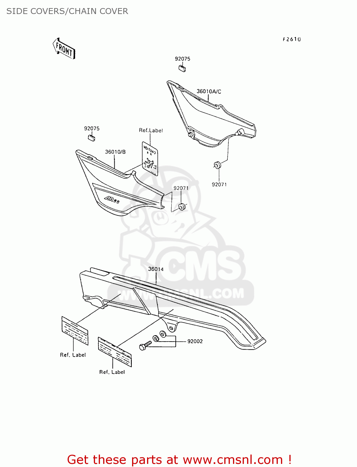 SIDE COVERS/CHAIN COVER AR80C6 1988 UNITED KINGDOM