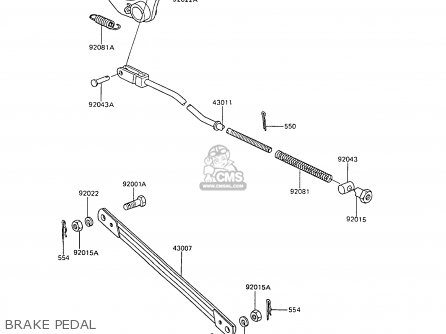 BRAKE PEDAL - AR80C6 1988 UNITED KINGDOM