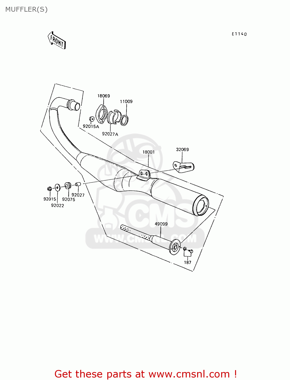 MUFFLER(S) AR80C7 1989 UNITED KINGDOM