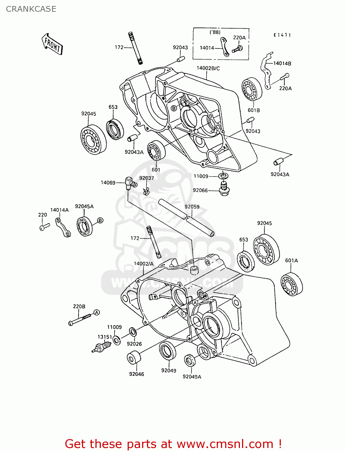 CRANKCASE AR80C7 1989 UNITED KINGDOM