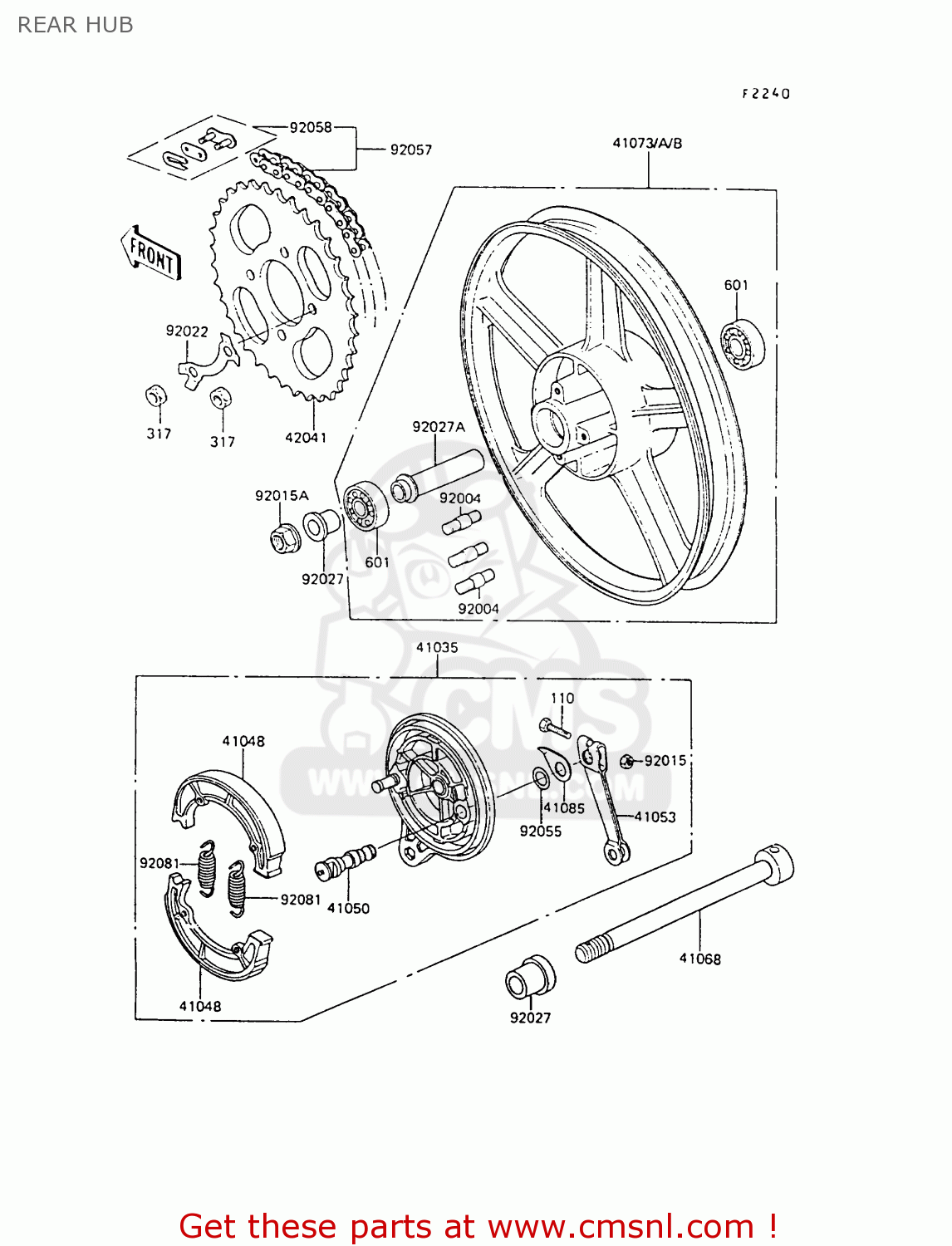 REAR HUB AR80C7 1989 UNITED KINGDOM
