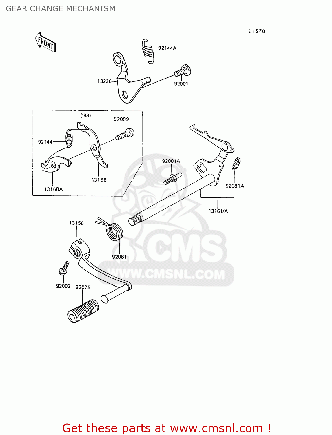 GEAR CHANGE MECHANISM AR80C8 1990 UNITED KINGDOM