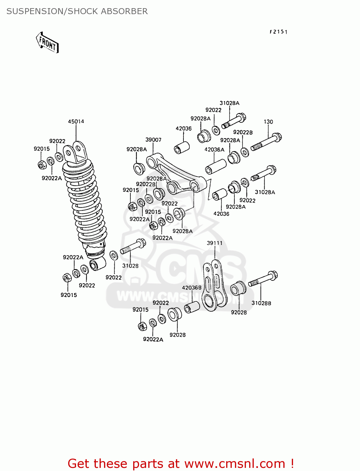 SUSPENSION/SHOCK ABSORBER AR80C8 1990 UNITED KINGDOM