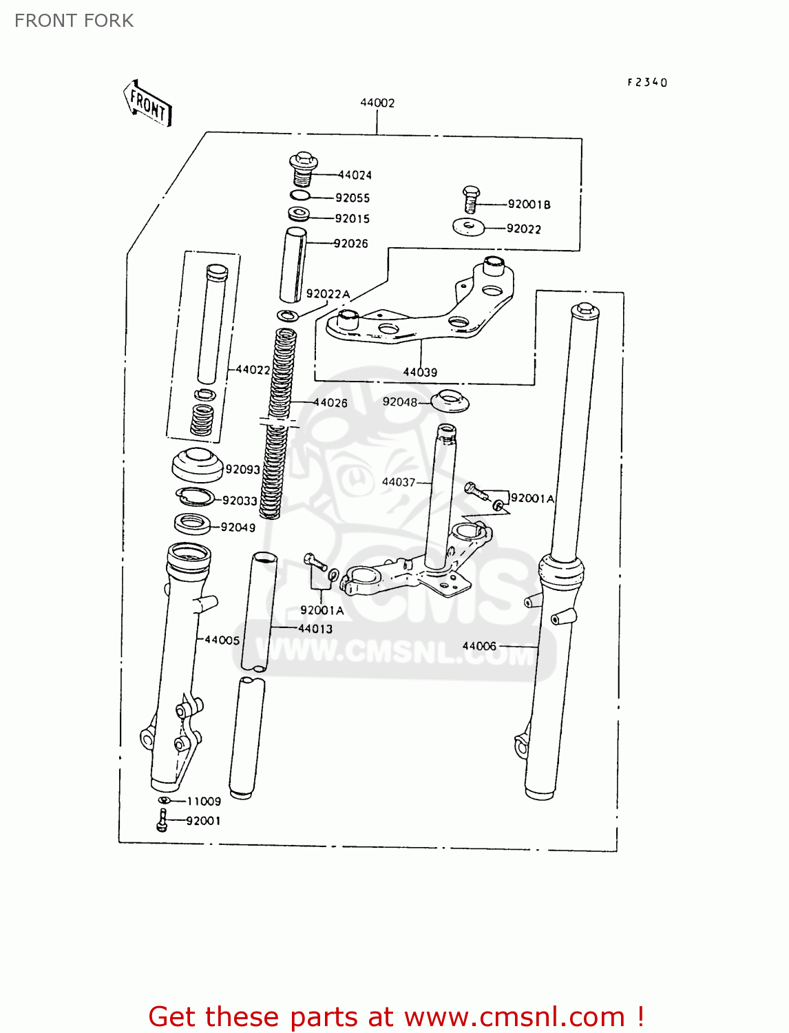 FRONT FORK AR80C8 1990 UNITED KINGDOM