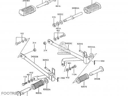 FOOTRESTS - AR80C8 1990 UNITED KINGDOM