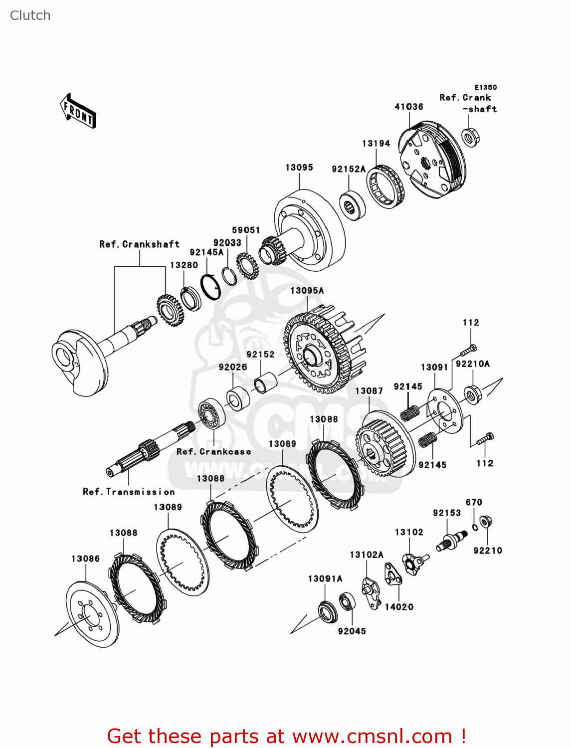 kawasaki fury 125 clutch assembly