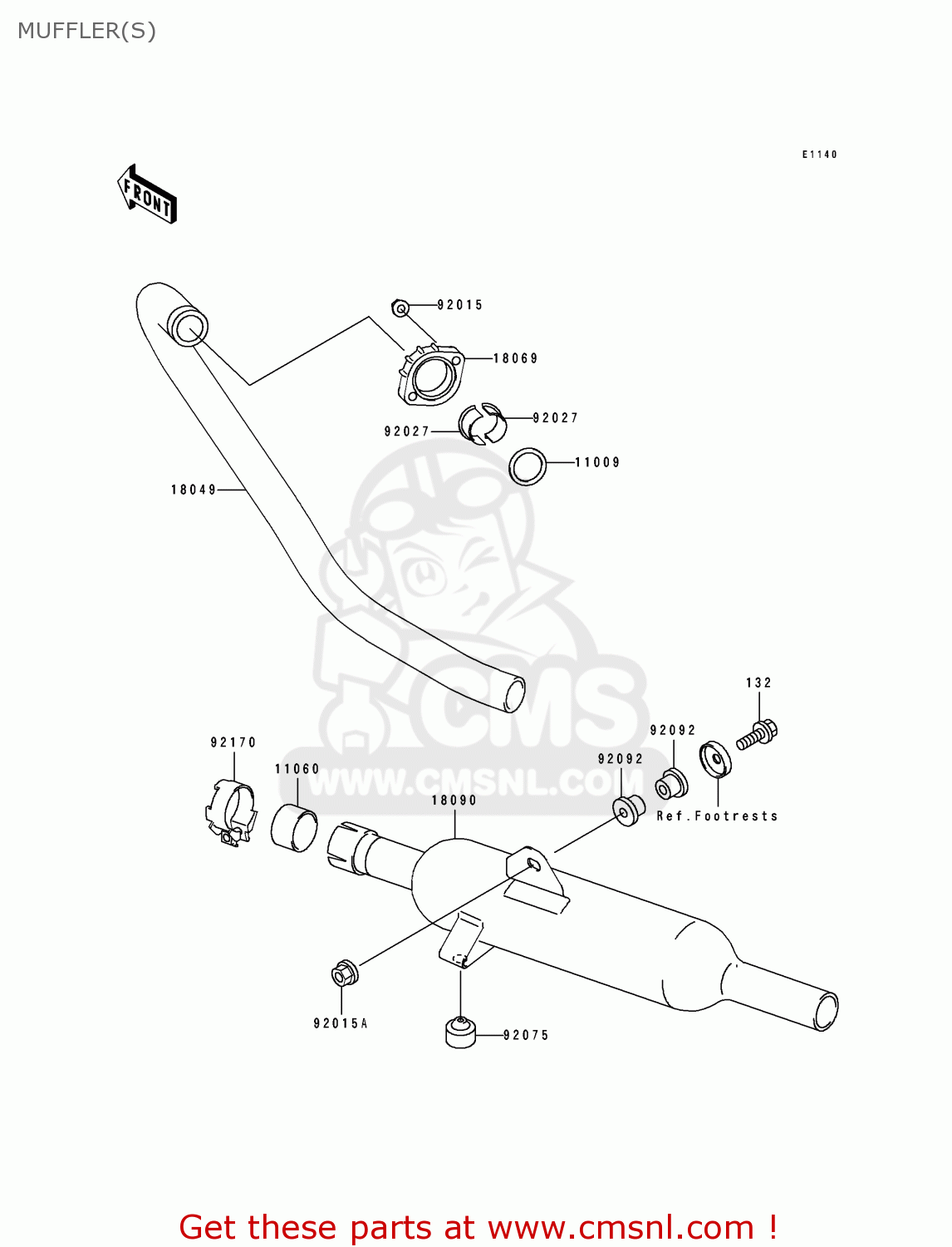 MUFFLER(S) BJ250A2 ESTRELLA 1994 FG