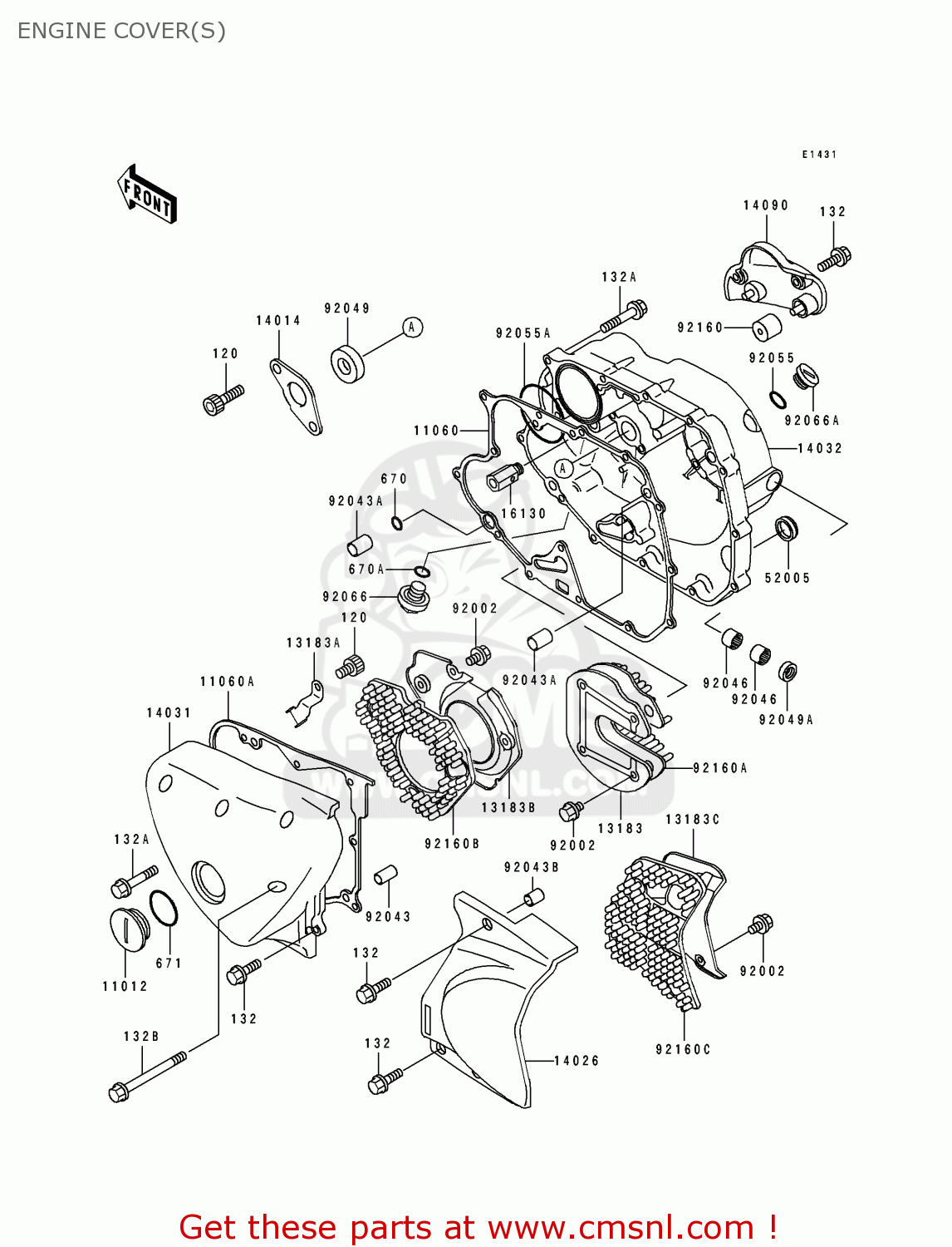 ENGINE COVER(S) BJ250A2 ESTRELLA 1994 FG