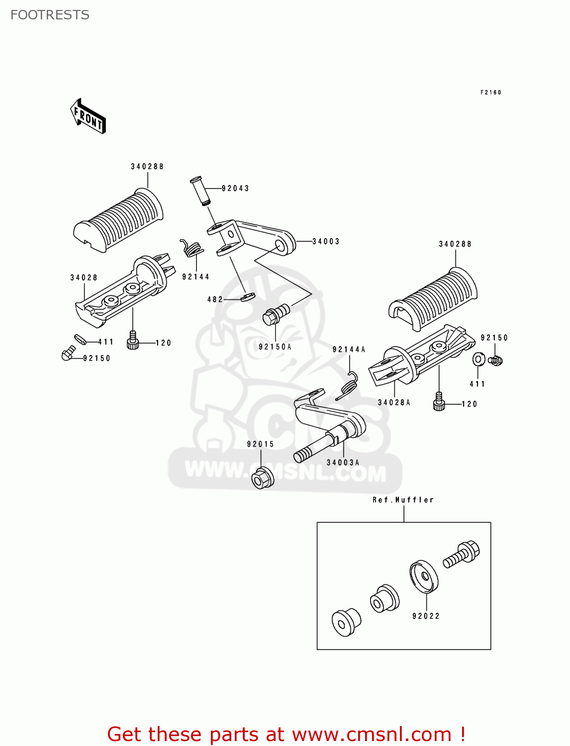 FOOTRESTS BJ250A2 ESTRELLA 1994 FG