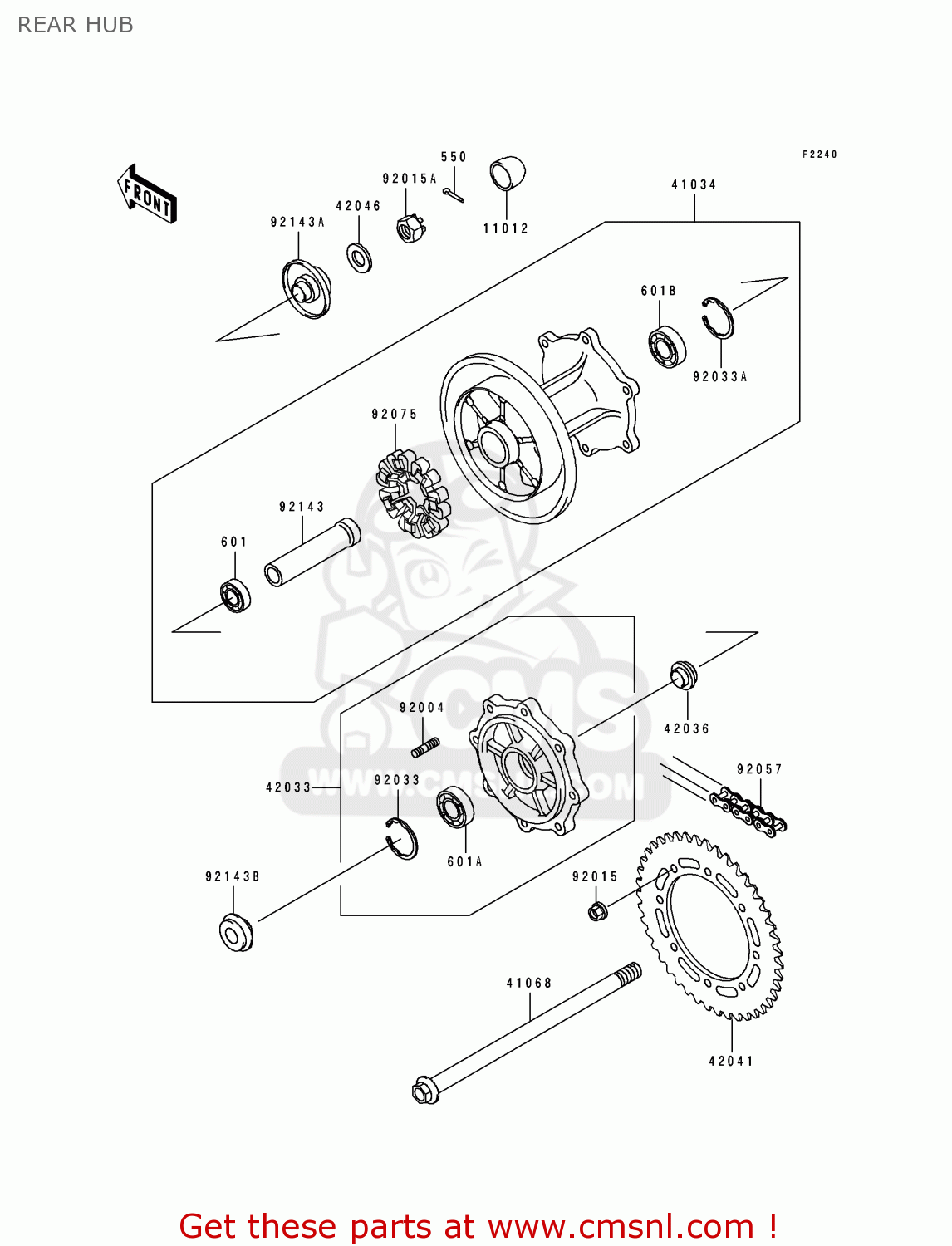 REAR HUB BJ250A2 ESTRELLA 1994 FG