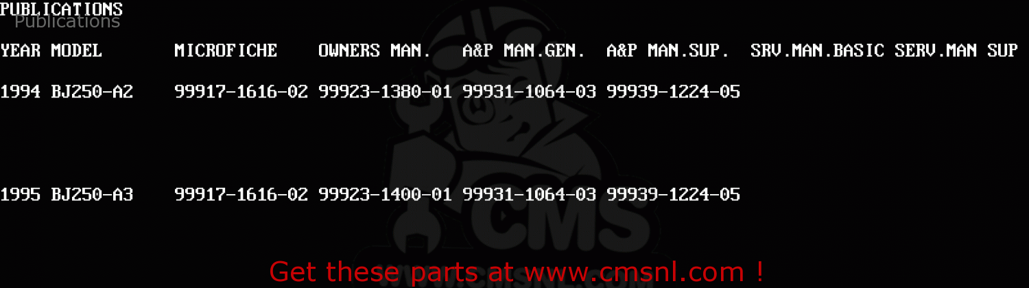 Publications BJ250A2 ESTRELLA 1994 FG