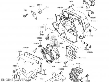 ENGINE COVER(S) - BJ250A2 ESTRELLA 1994 FG