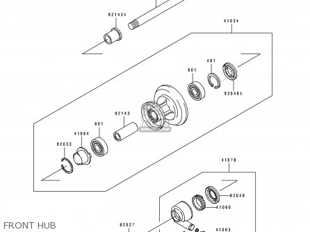 FRONT HUB - BJ250A2 ESTRELLA 1994 FG