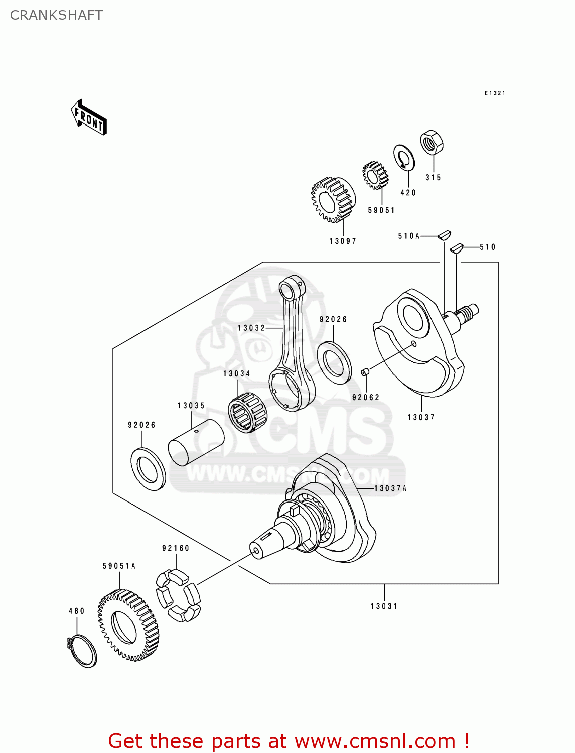 CRANKSHAFT BJ250A3 ESTRELLA 1995 FG