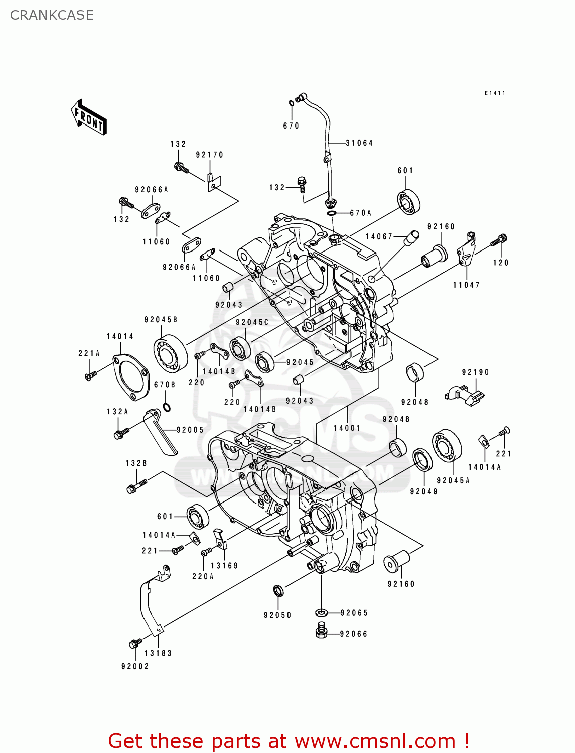 CRANKCASE BJ250A3 ESTRELLA 1995 FG