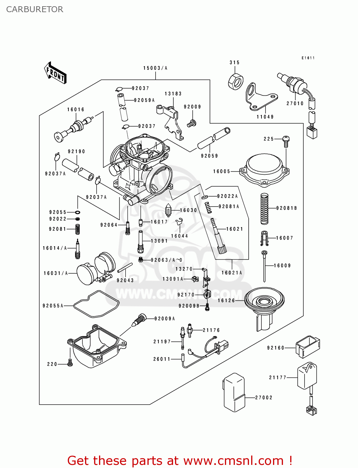 CARBURETOR BJ250A3 ESTRELLA 1995 FG