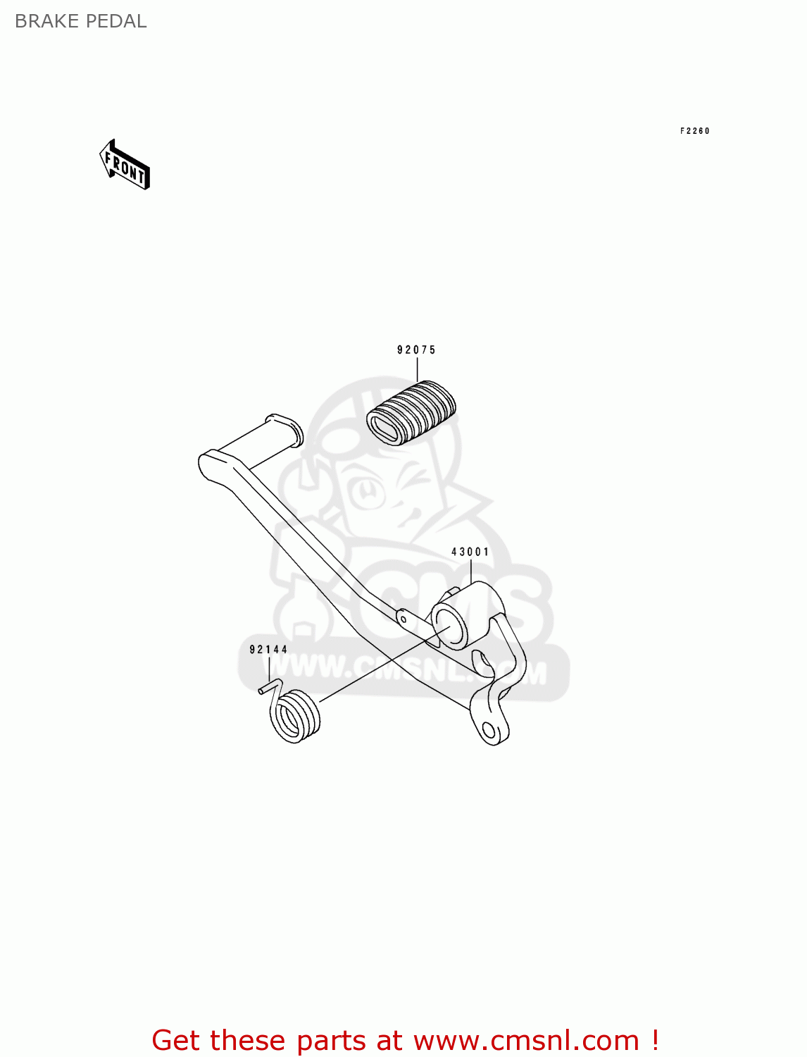 BRAKE PEDAL BJ250A3 ESTRELLA 1995 FG