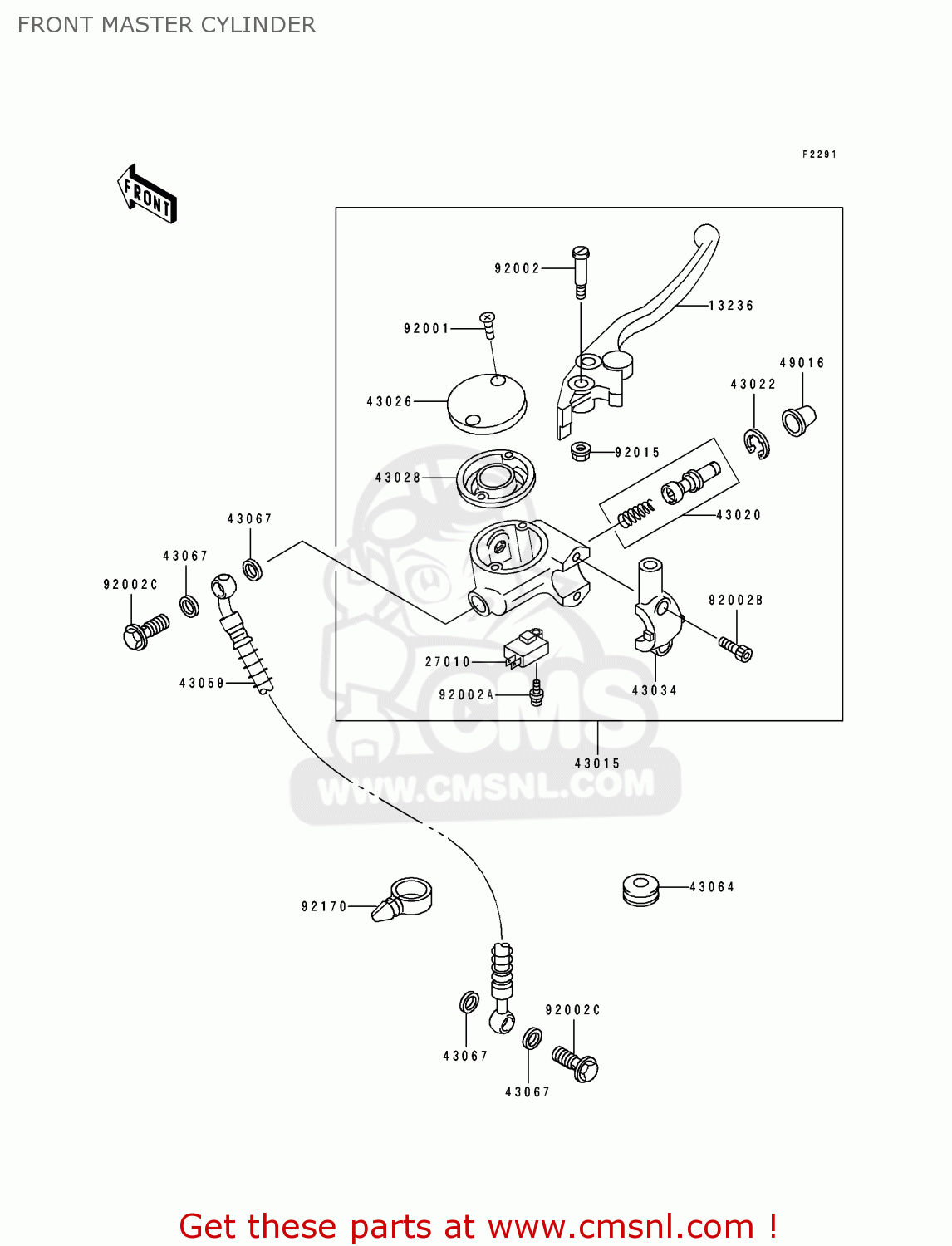 FRONT MASTER CYLINDER BJ250A3 ESTRELLA 1995 FG
