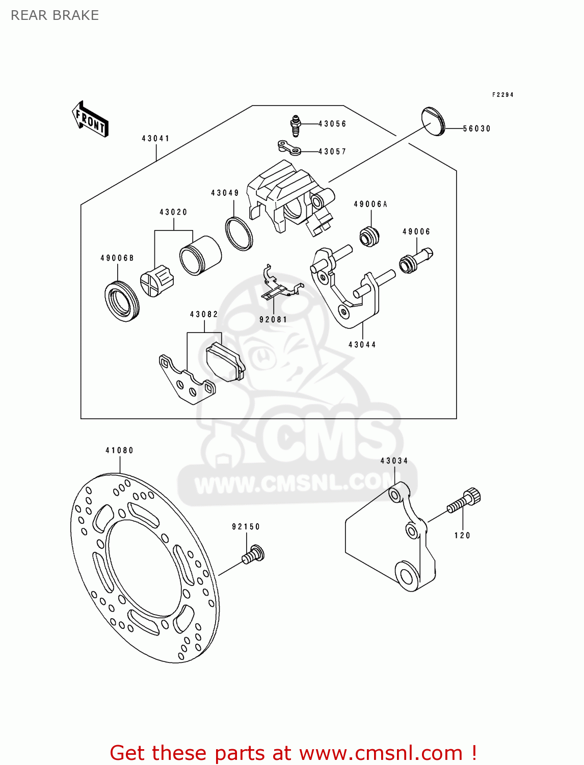 REAR BRAKE BJ250A3 ESTRELLA 1995 FG