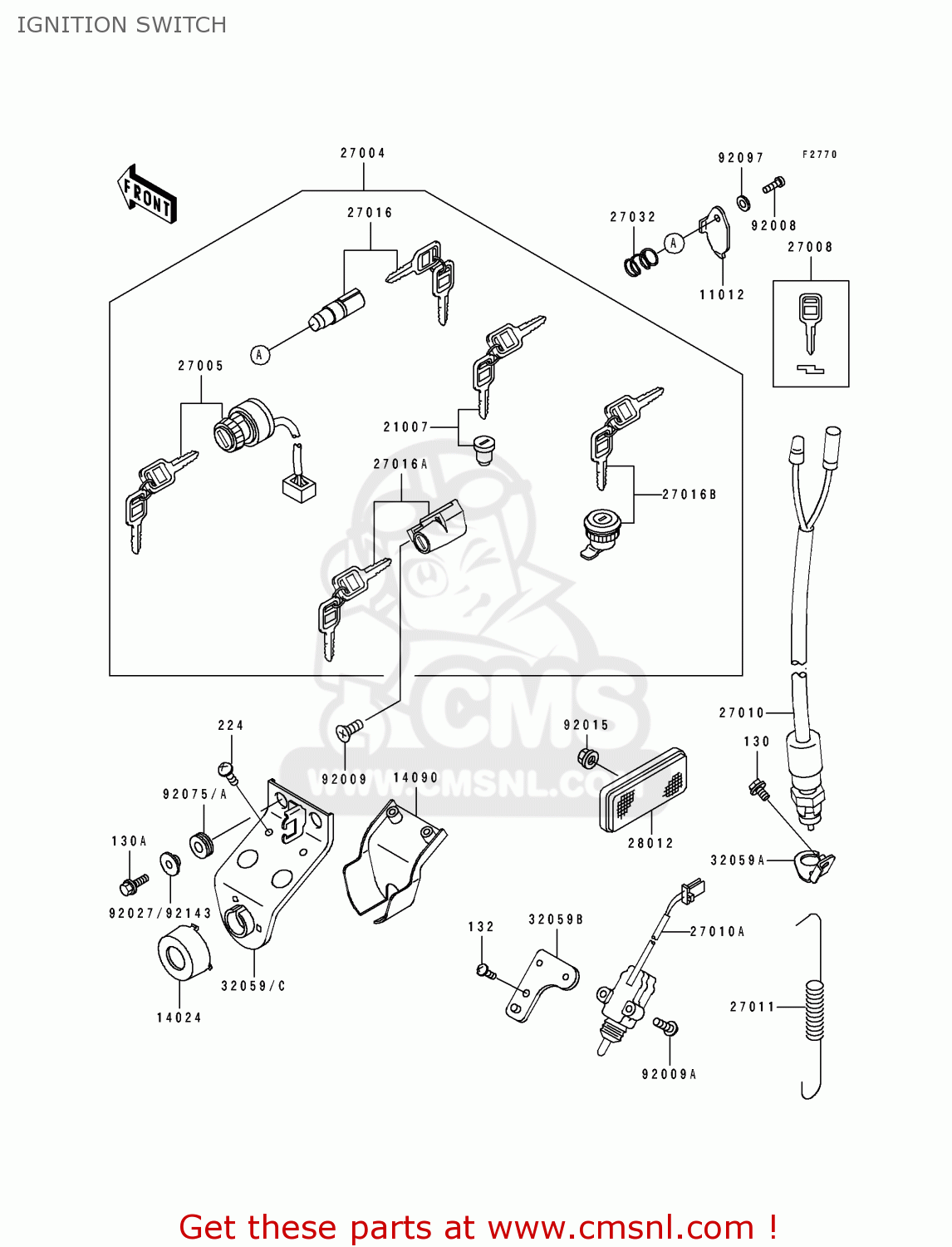 IGNITION SWITCH BJ250A3 ESTRELLA 1995 FG