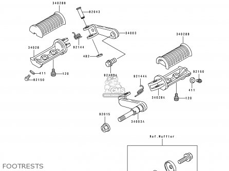 FOOTRESTS - BJ250A3 ESTRELLA 1995 FG